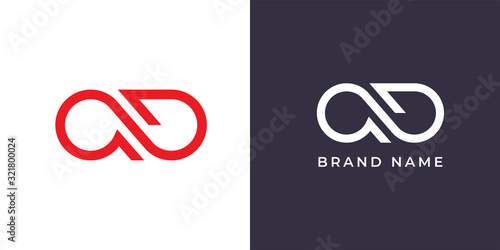 Letter A and D monogram logo design