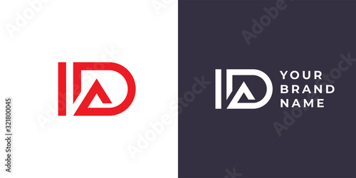 Letter A and D monogram logo design