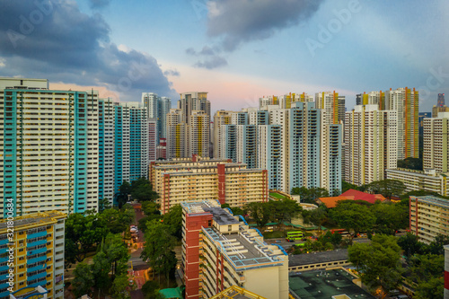 Photography Singapore HDB public housing residential area, skyscrapers building