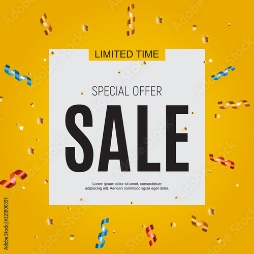 Abstract Party Sale Background. Vector Illustration