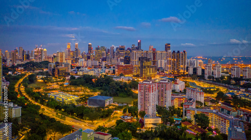 Singapore HDB residential area, public housing near central south of the lion city © Huntergol