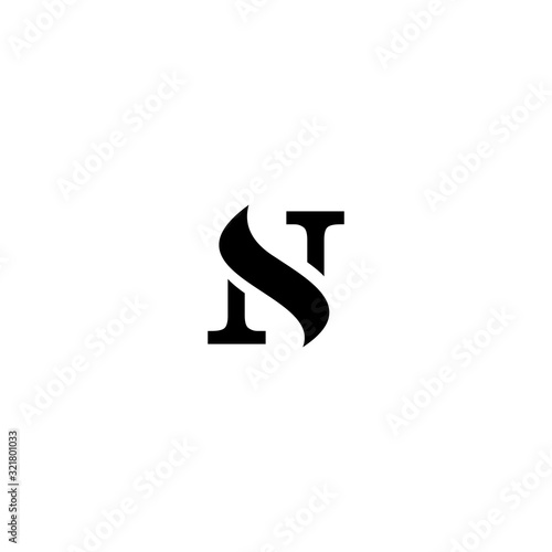 NS SN N S Letter Logo Design Template Vector