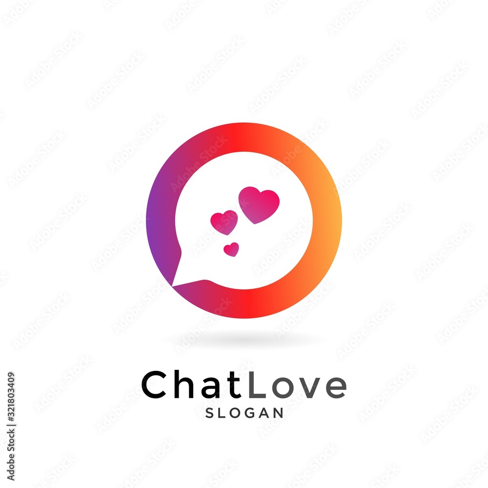 Chat logo vector design inspiration Chat logo vector design inspiration