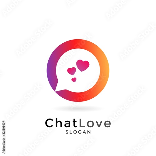 Chat logo vector design inspiration