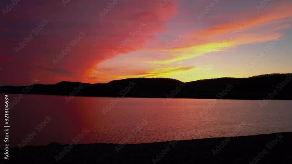 Tranquil Lake During Colorful Magic Hour Tranquil Lake During Colorful Magic Hour