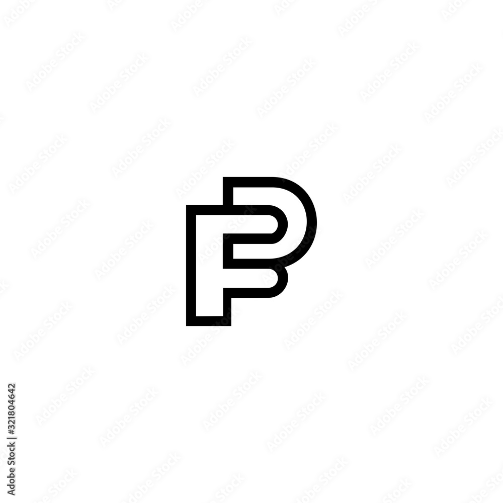 FP F P PF Letter Logo Design Template Vector FP F P PF Letter Logo Design Template Vector