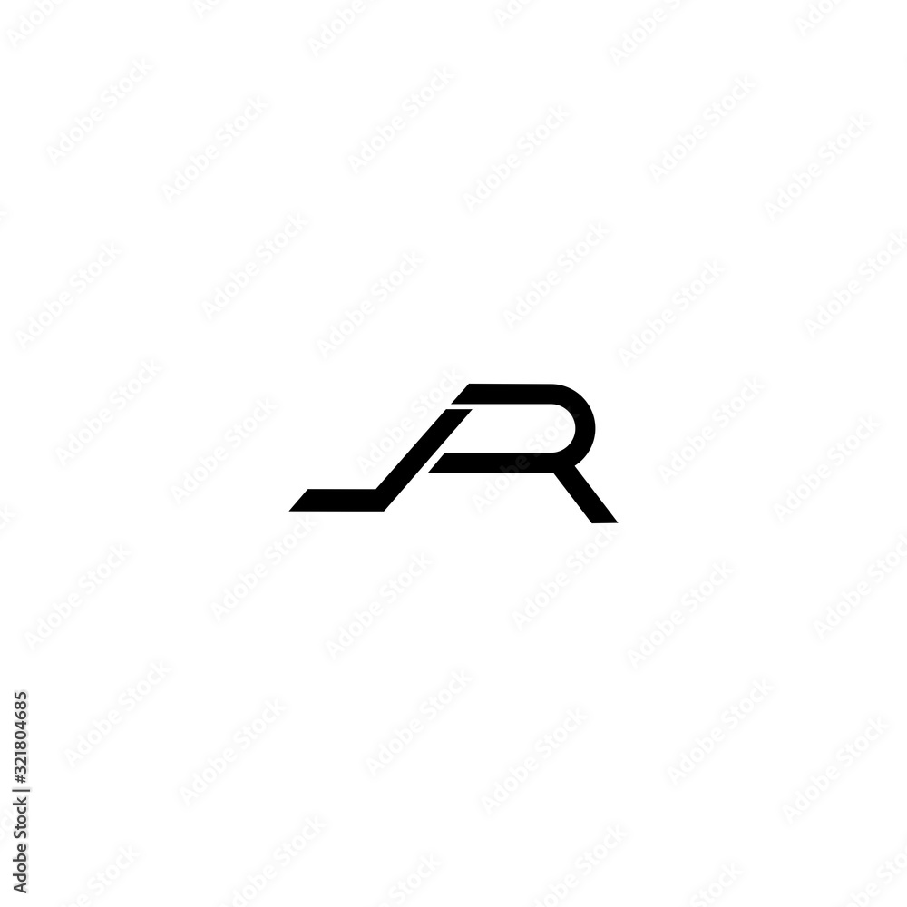 JR J R Letter Logo Design Template Vector JR J R Letter Logo Design Template Vector