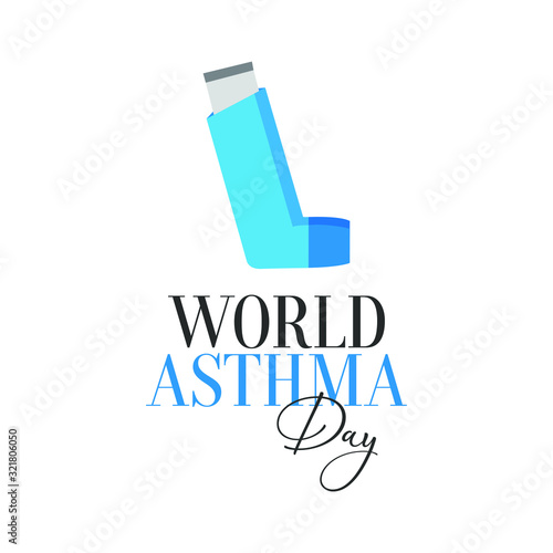 Vector illustration on the theme of World Asthma Day observed on first Tuesday in May every year.
