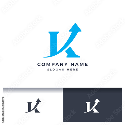 K monogram logo design