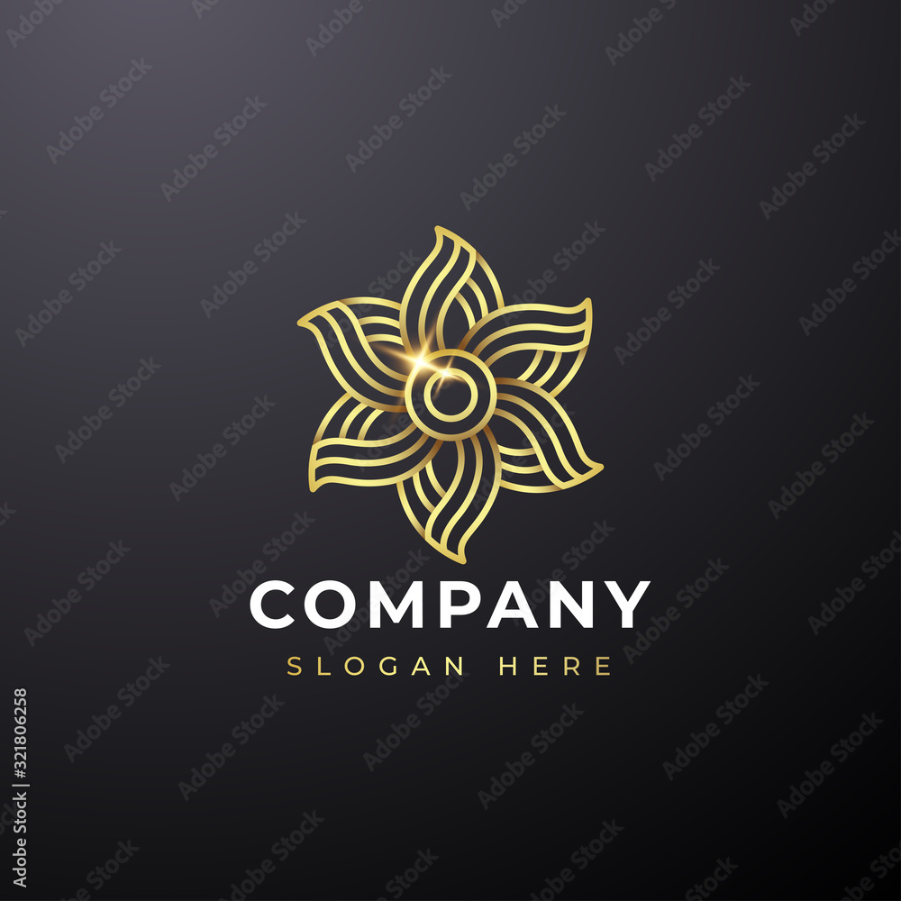 Abstract flower logo design Abstract flower logo design