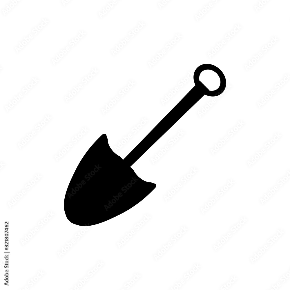 shovel icon design vector logo template EPS 10