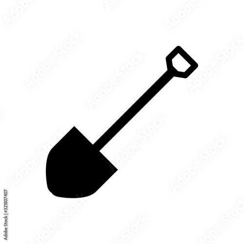 shovel icon design vector logo template EPS 10