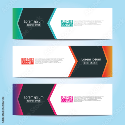 Vector abstract design web banner template. Web Design Elements - Header Design. Abstract geometric web banner template on grey background.Modern banner.