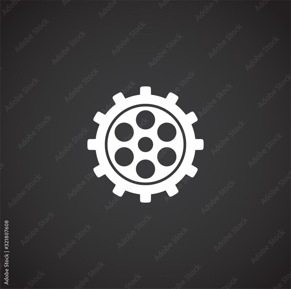 Gear icon on background for graphic and web design. Creative illustration concept symbol for web or mobile app Gear icon on background for graphic and web design. Creative illustration concept symbol for web or mobile app