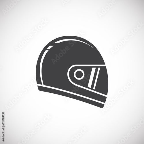 Motorcycle helmet icon on background for graphic and web design. Creative illustration concept symbol for web or mobile app
