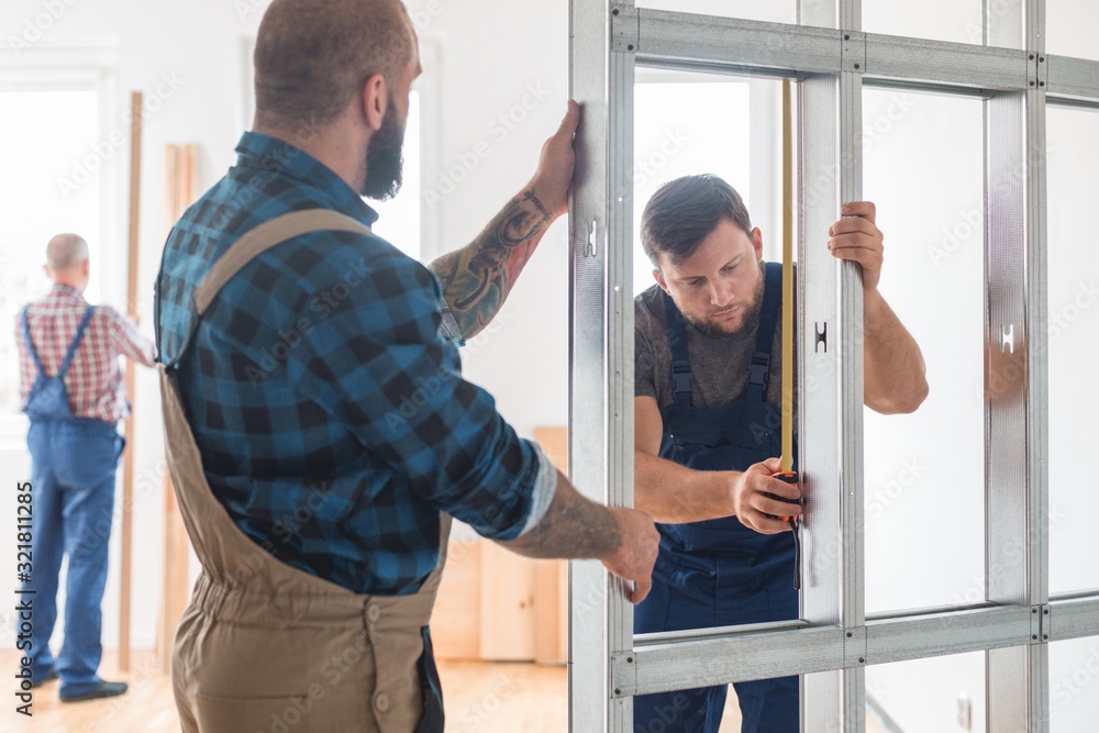 Builders working together Builders working together