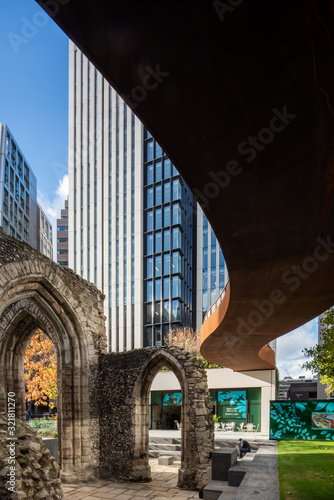 London Wall and St. Alphege Church Ruins photo