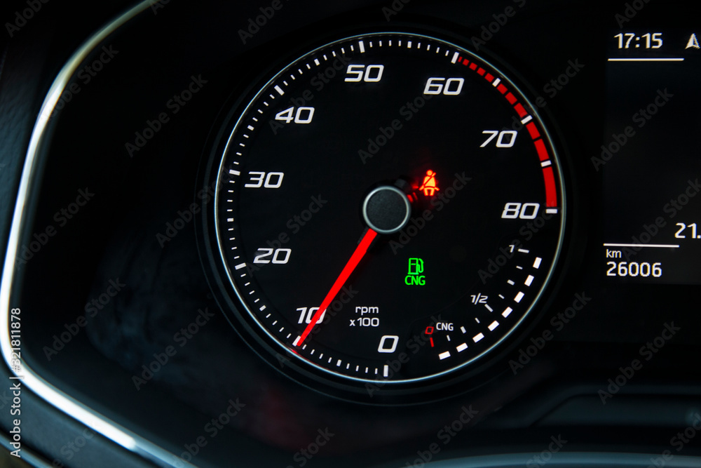 Gas car odometer ( cng ).