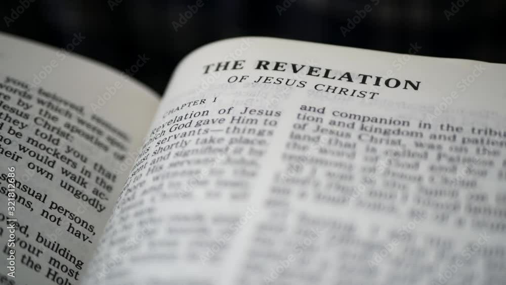bible revelation book close up bible revelation book close up