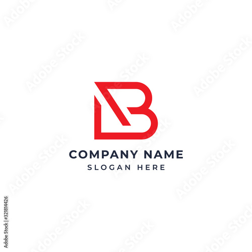 letter B monogram logo design