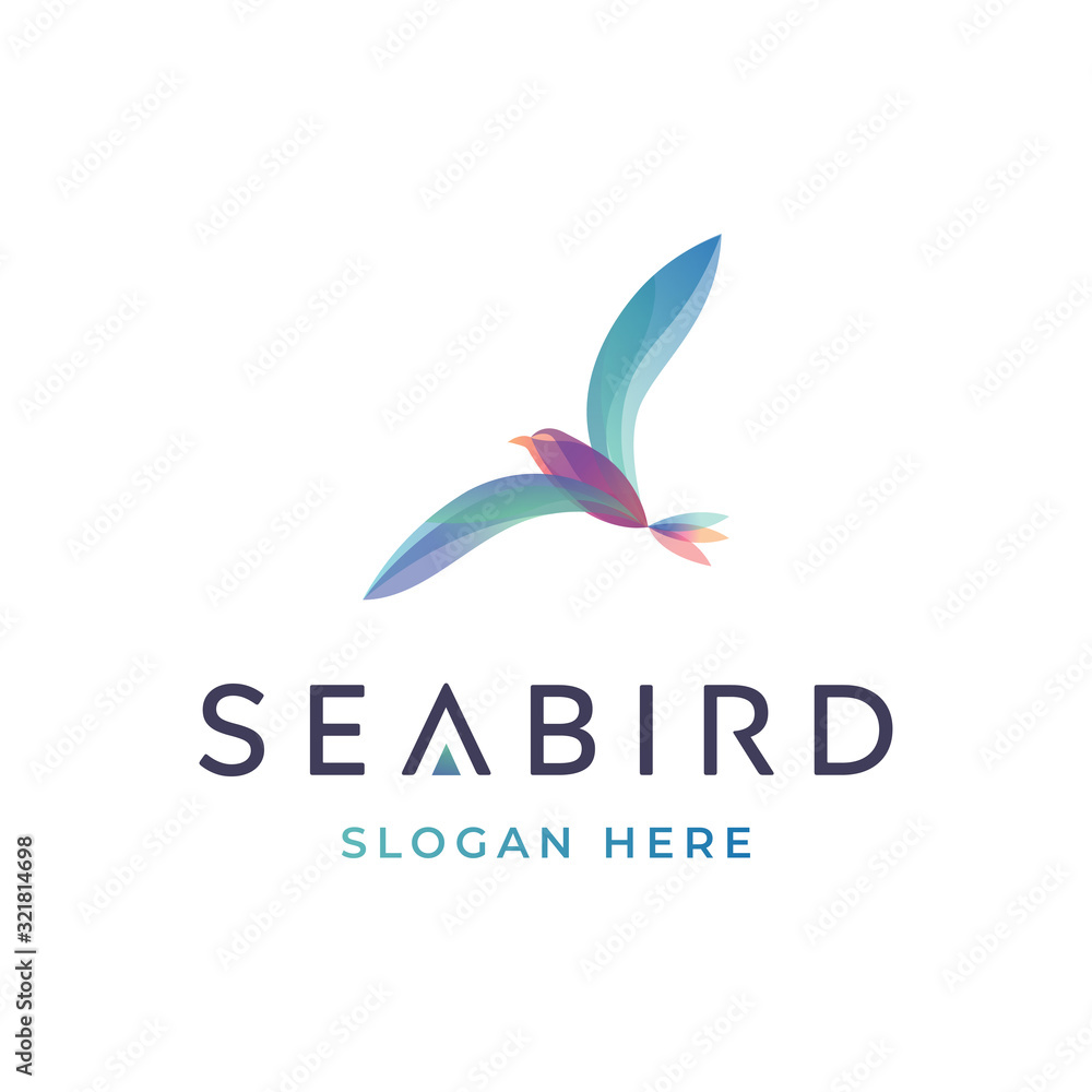 Sea bird logo template