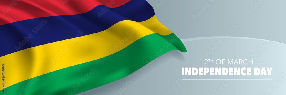 Mauritius independence day vector banner, greeting card Mauritius independence day vector banner, greeting card