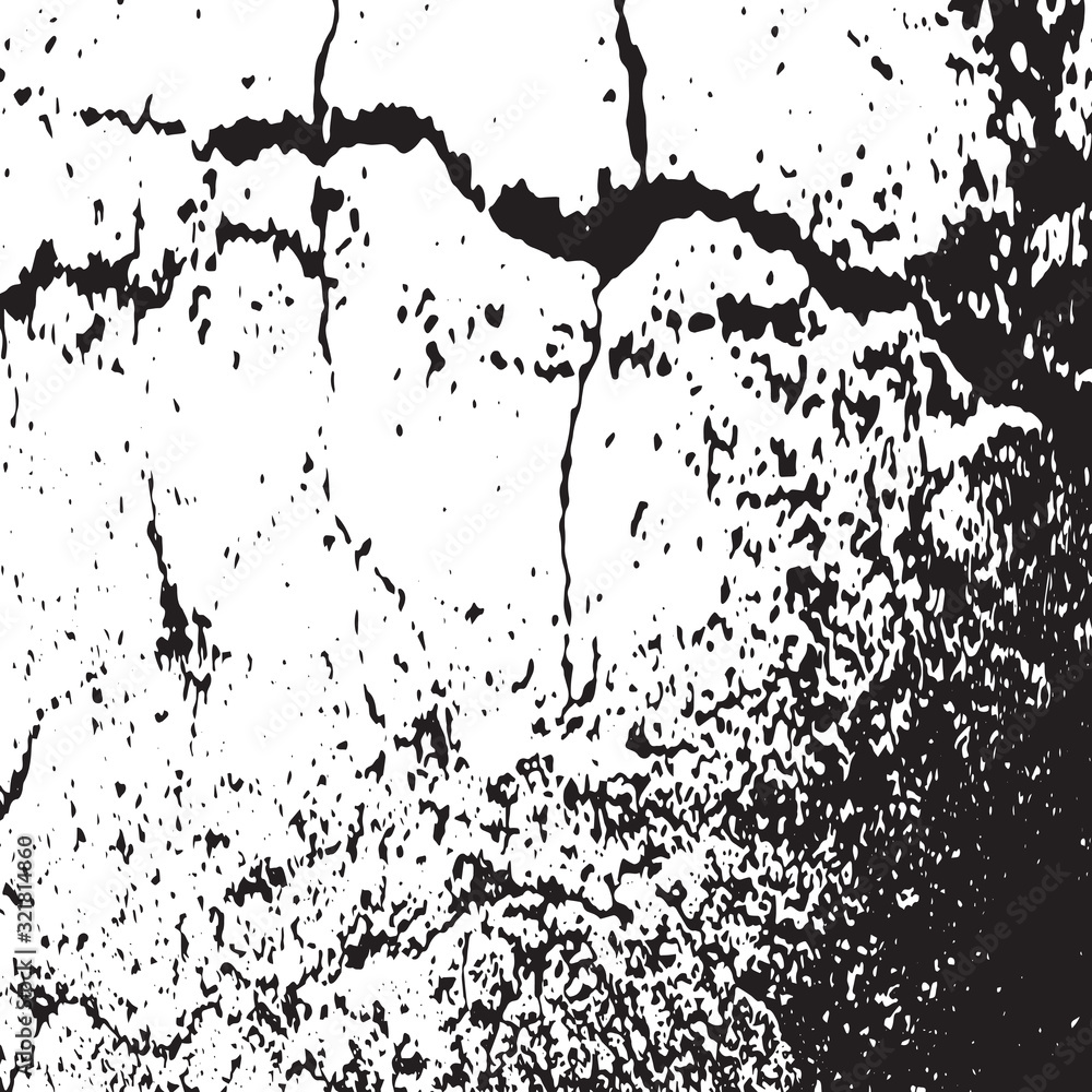 Obraz premium Black and white vintage grunge futuristic background. Abstract textured square pattern, layout for design packaging, business cards, websites, postcards, posters, brochures, fabrics, covers mock-up