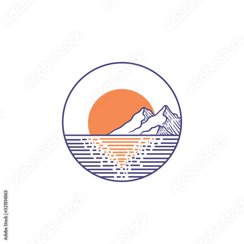 Mountain Badge design