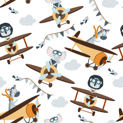 Crédence de cuisine Éléphant patrons Animaux aviateurs dans le ciel  © Hanna