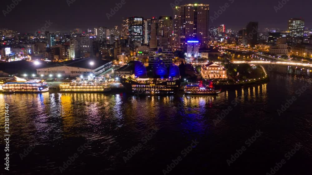 Aerial Vietnam Time Lapse 12102-09 Ho Chi Minh City Waterfront Downtown Night September 2019 4K Aerial time lapse video of downtown Ho Chi Minh City in Vietnam during beautiful evening night Aerial Vietnam Time Lapse 12102-09 Ho Chi Minh City Waterfront Downtown Night September 2019 4K Aerial time lapse video of downtown Ho Chi Minh City in Vietnam during beautiful evening night