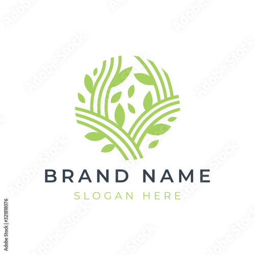 Abstract leaf logo design