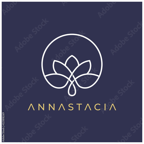 Flower lotus logo design