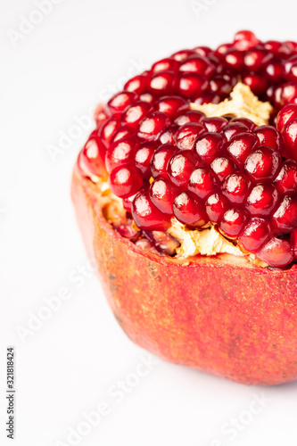 Fresh Pomegranate isolated on white