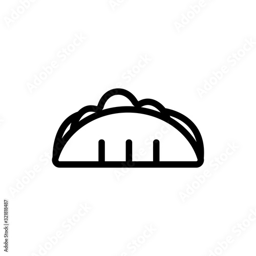 Taco icon vector. Thin line sign. Isolated contour symbol illustration