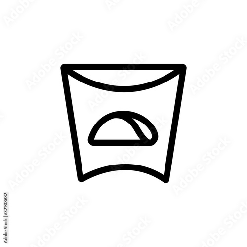 Taco icon vector. Thin line sign. Isolated contour symbol illustration