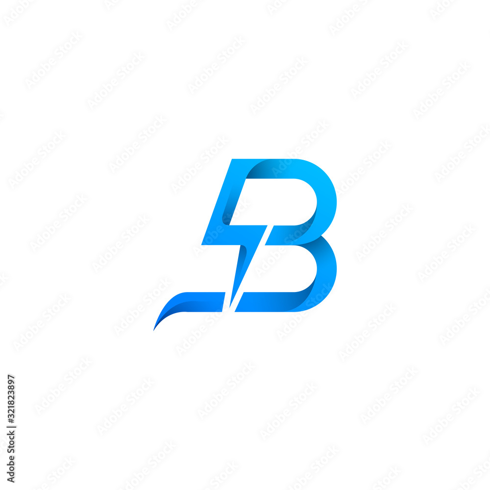 B for bolt logo design B for bolt logo design