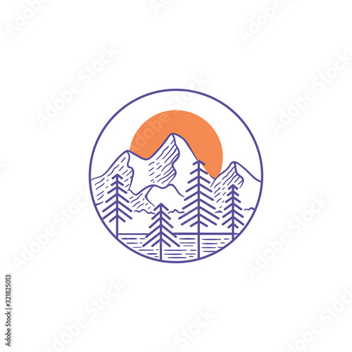 Mountain badge design
