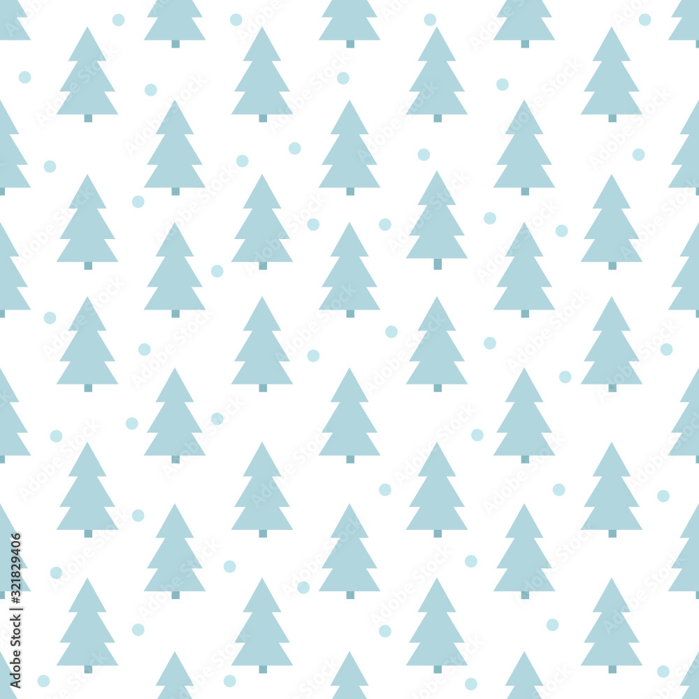 Christmas tree seamless pattern background.