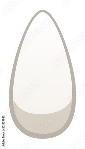 Cartoon style isolated egg on white background
