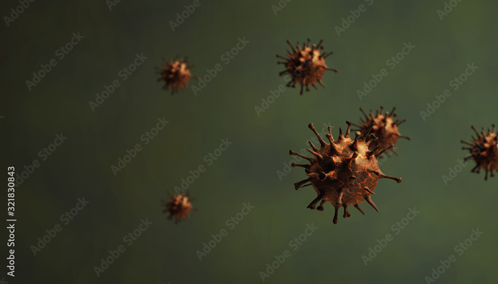 New coronavirus 2019-ncov. 3D illustration New coronavirus 2019-ncov. 3D illustration