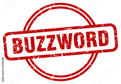 buzzword stamp. buzzword round vintage grunge sign. buzzword