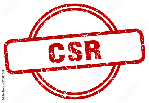 csr stamp. csr round vintage grunge sign. csr