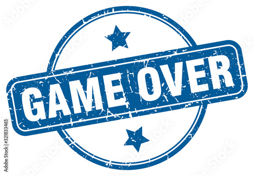 game over stamp. game over round vintage grunge sign. game over