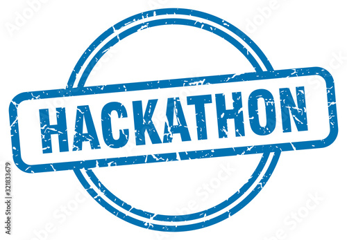 hackathon stamp. hackathon round vintage grunge sign. hackathon