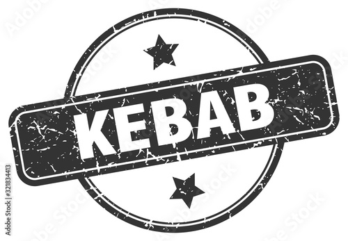 kebab stamp. kebab round vintage grunge sign. kebab © Aquir