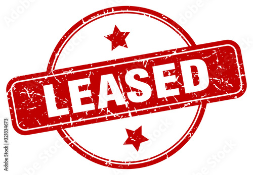 leased stamp. leased round vintage grunge sign. leased