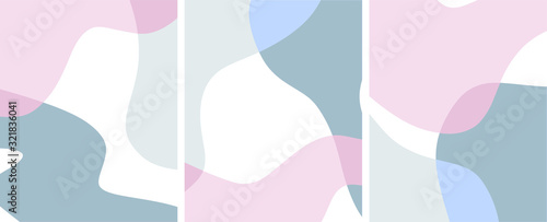 Abstract trendy pastel artistic scandinavian art set,banner, placard, brochure, poster, card,organic shapes,vector