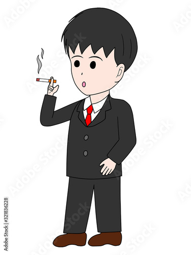 タバコを吸う男性