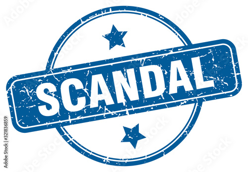 scandal stamp. scandal round vintage grunge sign. scandal