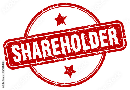 shareholder stamp. shareholder round vintage grunge sign. shareholder